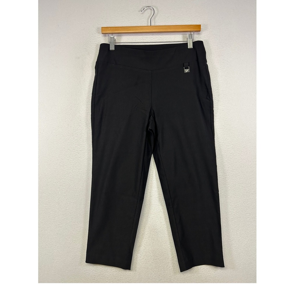 Officecore Rafaella Womens 6 Black Pull On Straight Leg Stretch Career Pants